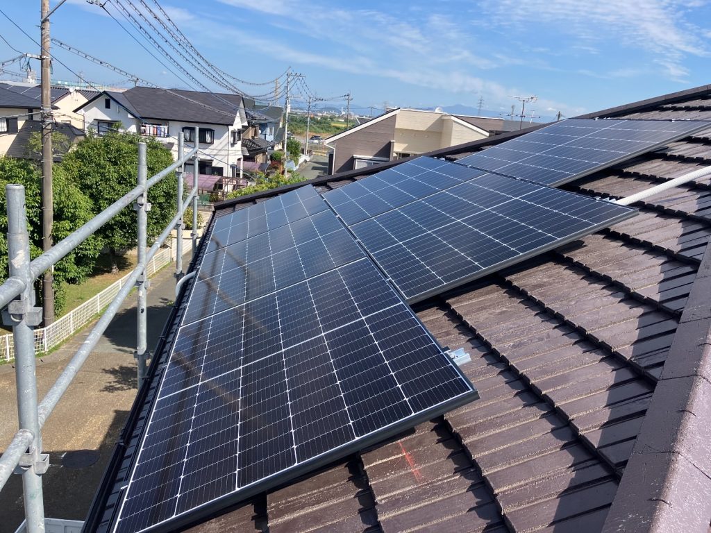 熊本市東区　太陽光発電工事　カナディアンソーラー　西面